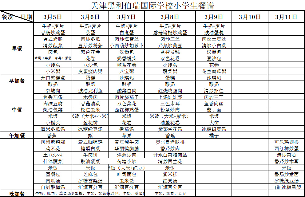 黑利伯瑞国际学校食堂饮食情况如何?